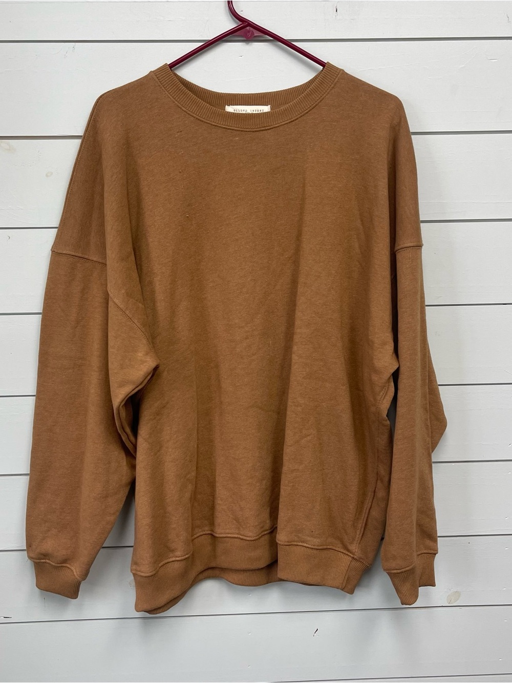 Gilded Intent crewneck sweatshirt orange ish brown women's size O/S NWT
